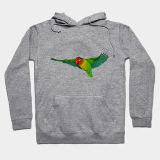 Flying lovebird digital drawing Hoodie